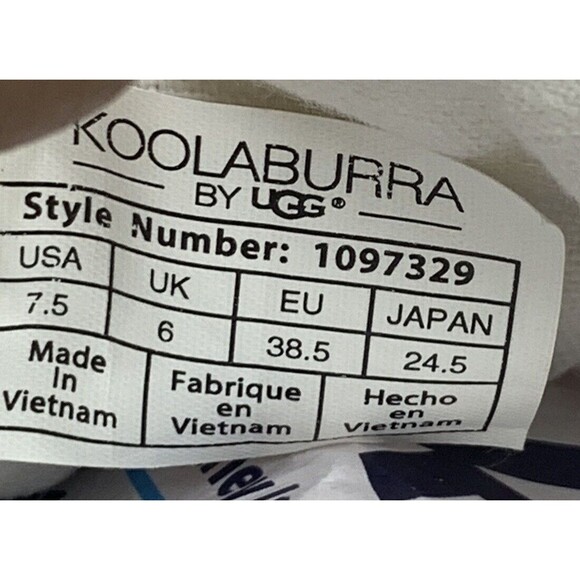 Koolaburra By UGG Kellen Shoes Women's 7.5 Off White Casual Low Sneakers 1097329 - Picture 9 of 16